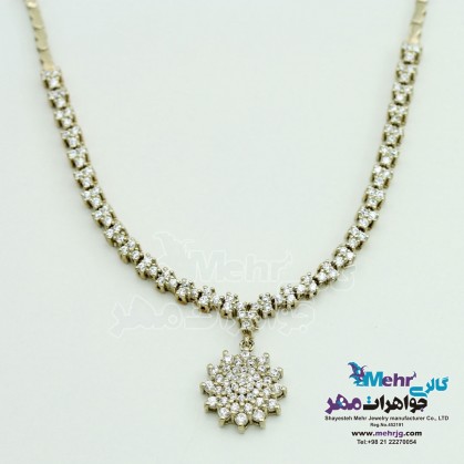Gold Necklace - Solar Flower Design-SM0121